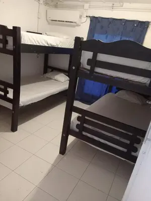a couple of bunk beds in a room at shanty guest hostal in Cartagena de Indias