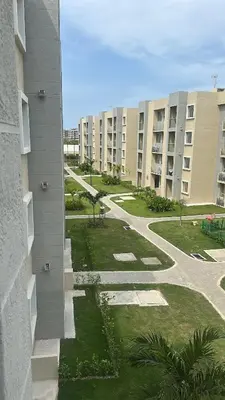 arial view of an apartment complex with a building at Apartamento Familiar cerca del la Playa in Cartagena de Indias