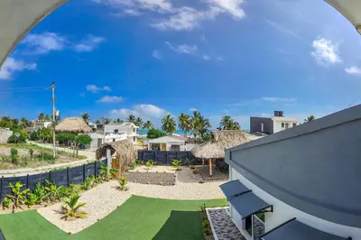 a view of the backyard of a house at Villa Martina in Moñitos