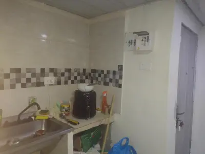 a kitchen with a sink and a counter top at Aptoboston coloc in Cartagena de Indias