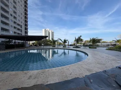 a large swimming pool in the middle of a building at All new apartment in Santa Marta - NR Stays in Santa Marta