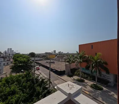 a view of the city from the roof of a building at Cartagena loft apartment near historic center in Cartagena de Indias