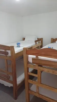 a group of four bunk beds in a room at Hostel cartagena in Cartagena de Indias