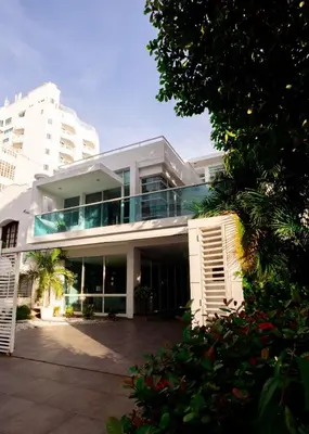 a large white building with a lot of windows at MQ CROWN HOUSE CASTIllO in Cartagena de Indias