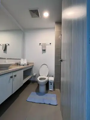 a bathroom with a toilet and a sink at Morros Seaway 935 Apto 806 in Cartagena de Indias