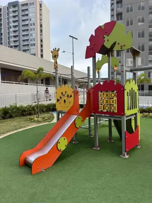 a playground with a slide in a park at Apartamento exclusivo y nuevo en el norte de Barranquilla in Barranquilla