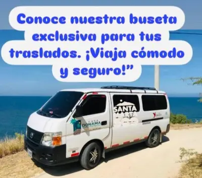 a white van parked on the sand near the ocean at Vive el Lujo Caribeño - Mansión Premium con Piscina Privada y Vista al Mar in Santa Marta