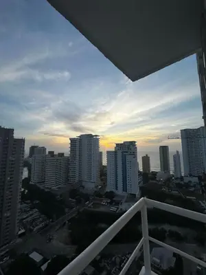 a view of a city skyline with tall buildings at Apt 2605 in Cartagena de Indias
