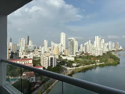a view of a city with a river and buildings at Vista soñada cerca al mar y centro histórico in Cartagena de Indias