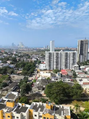 a view of a city with tall buildings at Cartagena near the beach in Cartagena de Indias