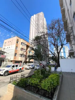a street in a city with buildings at Cartagena near the beach in Cartagena de Indias