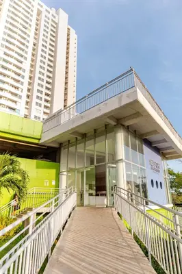 a building in front of two tall buildings at Business Stay More30Days Fast WiFi Premium Comfort in Cartagena de Indias