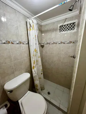 a bathroom with a toilet and a shower at Apartamento centro historico in Cartagena de Indias