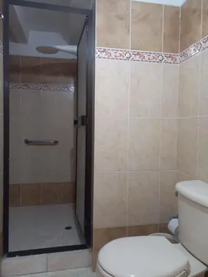 a bathroom with a shower with a toilet at Apartamento centro historico in Cartagena de Indias