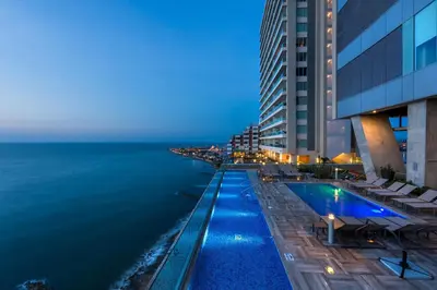 a view of the ocean from a hotel pool at Hyatt Regency Cartagena in Cartagena de Indias