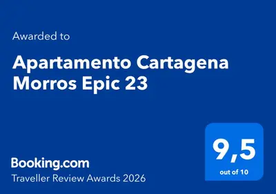 a blue rectangle with the wordsarmaarma morris ephric at Apartamento Cartagena Morros Epic 23 in Cartagena de Indias