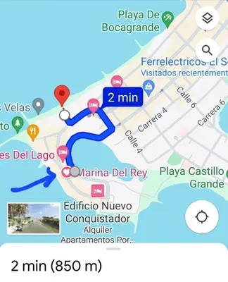 a map of theza de sarajevo attractions at Edificio Marina del Rey Cartagena in Cartagena de Indias