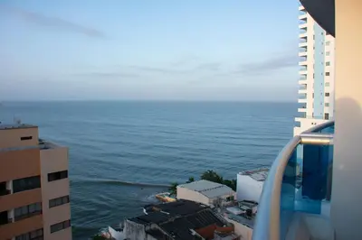 a view of the ocean from a building at Mirador del Laguito 1201 in Cartagena de Indias