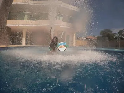 a person playing in the water in a pool at Special Life Beach in Tubará