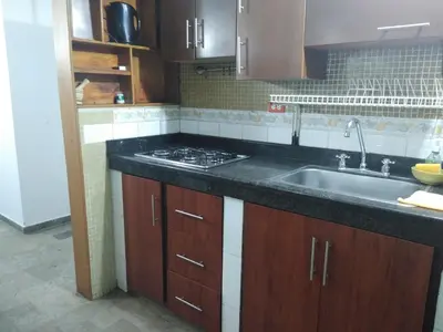 a kitchen with a sink and a counter top at Arriendos Yeny in Cartagena de Indias