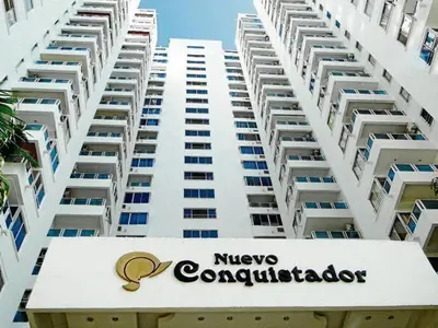 a large white building with a nivex condominium at Apartamento 1101 Edificio Nuevo Conquistador in Cartagena de Indias