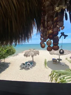 a beach with chairs and umbrellas and the ocean at Casa Akira- Rincón del Mar in San Onofre