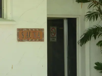 a sign that says santa on the side of a building at Costa Azul Suites 905 in Santa Marta