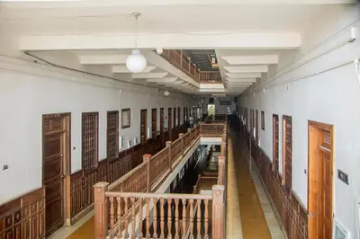 an empty hallway of a building with a pool of water at Apartamento Ganem 505a in Cartagena de Indias