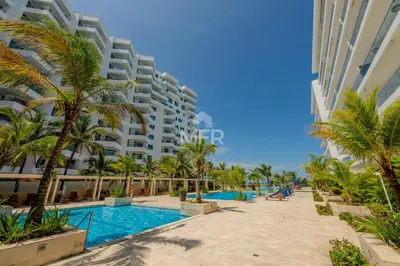 an image of the swimming pool at the resort at Morros Epic 2 Bedrooms Beachfront by Inmobiliaria MFR in Cartagena de Indias