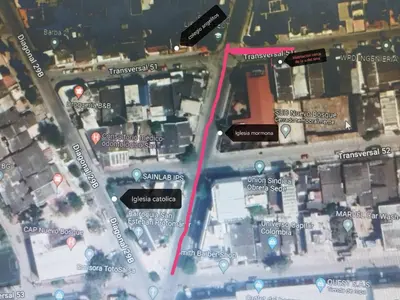 a map of the intersection of a street at HABITACION CERCA DE LA UNIVERSIDAD DEL SINu in Cartagena de Indias