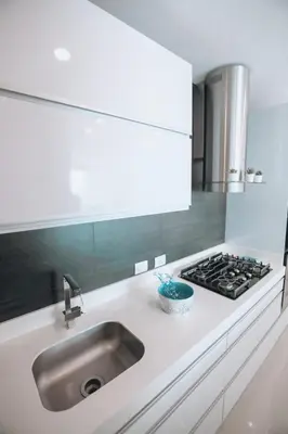 a kitchen with a sink and a stove at Deluxe Spectacular Sunset in Santa Marta