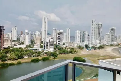 a view of a city from the balcony of a building at Cartagena de Indias, Mar, historia y diversión ! in Cartagena de Indias