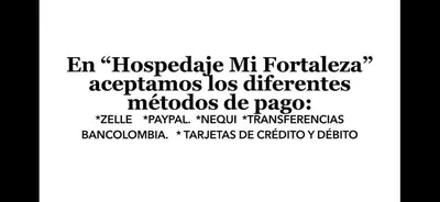 a black and white text box with the words an hoséride mi tort at Hospedaje Mi Fortaleza, Con Piscina, Parqueadero y estamos a 10 Minutos Caminando a Playa Dormida in Santa Marta