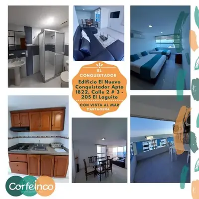 Apartamento en Cartagena Edificio El conquistador Sector el Laguito - By Corfeinco