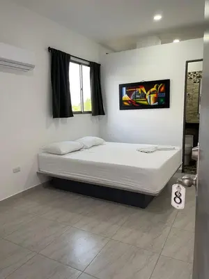 a bedroom with a large bed in a room at Murano Hotel in Coveñas