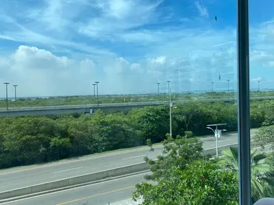 a view from a window of a highway at Playa -Boquilla -Apto en Condominio in Cartagena de Indias