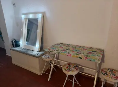 a dressing room with a table and a mirror at @casa__grace in Cartagena de Indias
