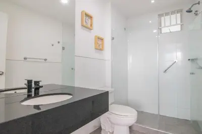 a bathroom with a sink and a toilet at TU CASA EN MORROS 3 in Cartagena de Indias