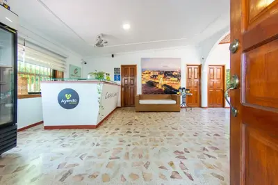 a large room with a table in the middle at Hotel Ayenda Casa Cano 1805 in Cartagena de Indias