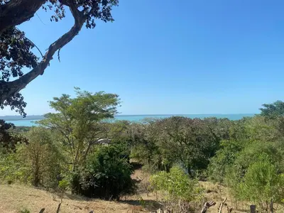 a view from the top of a hill with trees at Hotel Bahia Rada in Moñitos