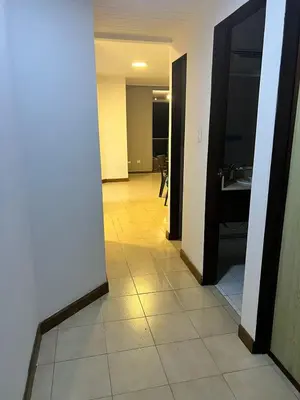 a hallway with a tile floor and a room at Espetacular vista mar y playa in Cartagena de Indias