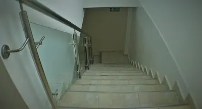 a flight of stairs in a building at Hotel La Yarolina SAS in Cartagena de Indias
