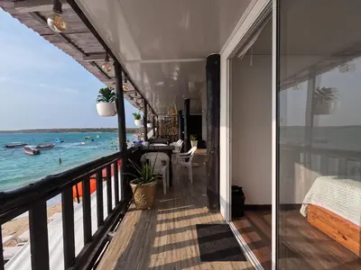 a balcony with a view of the ocean at Gafitas in Playa Blanca