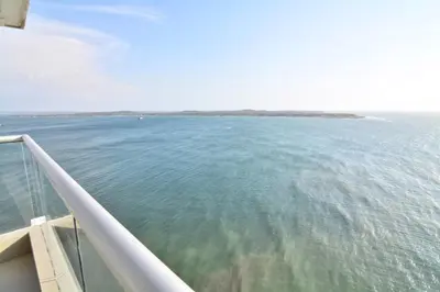 a view of the ocean from a cruise ship at Toscana Suite 2205 in Cartagena de Indias