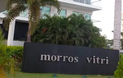 a sign for morocco vittoria in front of a building at Apartamento Morros vitri 214 zona norte in Cartagena de Indias