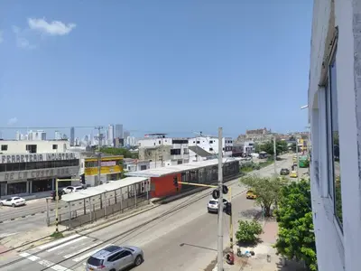 a view of a city street with cars on the road at DULCE HOGAR in Cartagena de Indias