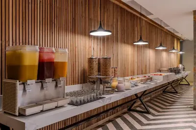 a buffet line with many different types of food at Oz Hotel Cartagena in Cartagena de Indias