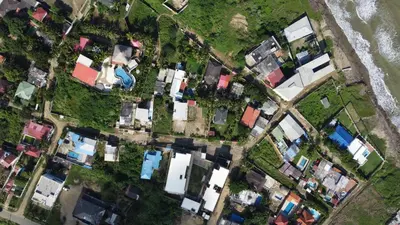 an overhead view of a city of houses at Villa Nuevo Amanecer Santa Verónica in Santa Veronica