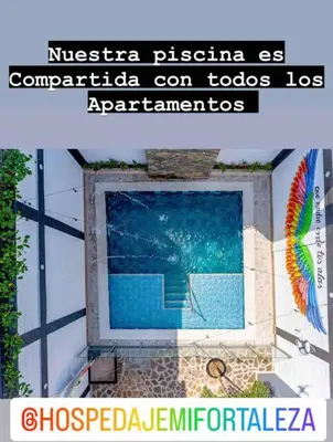 a collage of two pictures of a swimming pool at COZY, Apartamento a solo 10 minutos Caminando a Playa Dormida, con Piscina y Parqueadero. in Santa Marta