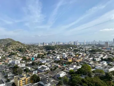 a city with a city skyline in the background at Apartamento en Cartagena, Entero y Amueblado in Cartagena de Indias